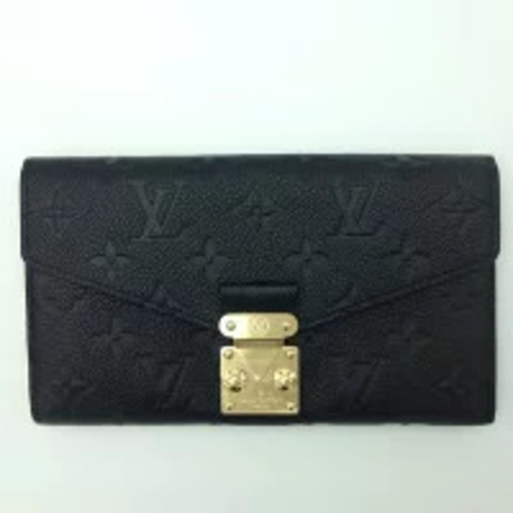 LOUIS VUITTON Monogram Empreinte Portefeuille Metis Noir Black Long Wallet